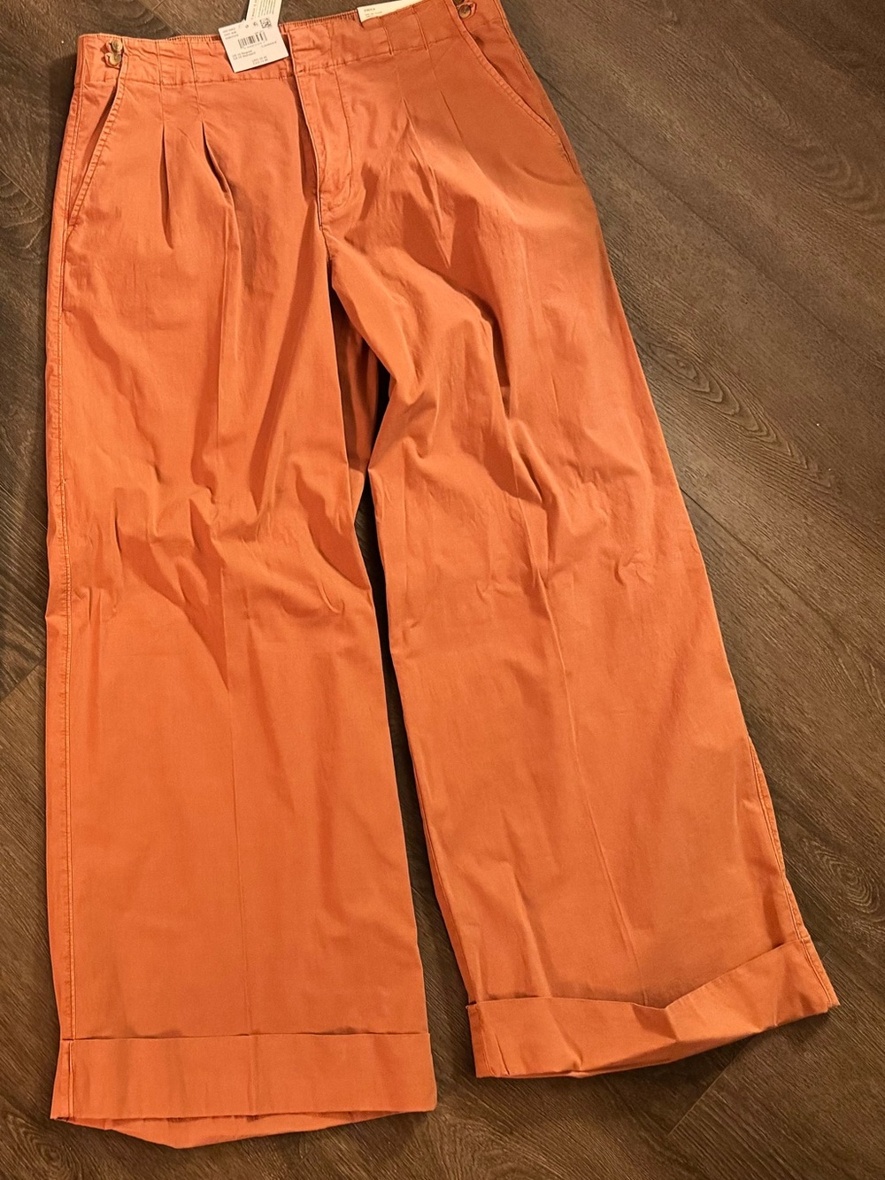American Eagle Outfitters Wide-Leg Chinos in Rust Orange
